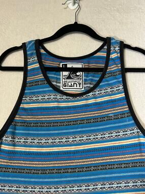 Beautiful Giant Men's Tank Top Large 100% Cotton Boho Abstract Print